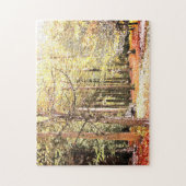 秋エレガントの水彩林 ジグソーパズル (縦)