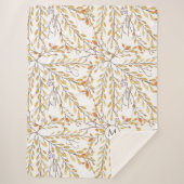 秋エレガントの紅葉のパーソナライズされた模様 シェルパブランケット (正面)