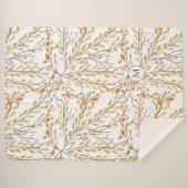 秋エレガントの紅葉のパーソナライズされた模様 シェルパブランケット (正面(横))