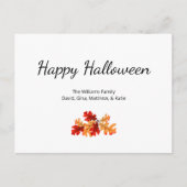 秋エレガントの紅葉ハッピーハローウィン シーズンポストカード (正面)