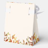 秋エレガントの結婚秋パーソナライズされた葉 フェイバーボックス (裏面)