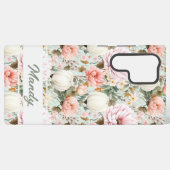 秋エレガントの花秋模様 SAMSUNG GALAXYケース (裏面横)