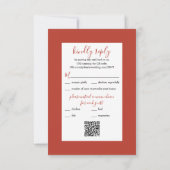 秋エレガントの花素朴婚式RSVPカード 出欠カード (裏面)