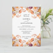 秋エレガントの花結婚の 招待状 (スタンド正面)