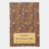 秋エレガントの葉 キッチンタオル (縦)