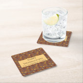 秋エレガントの葉 スクエアペーパーコースター (インサイチュ)