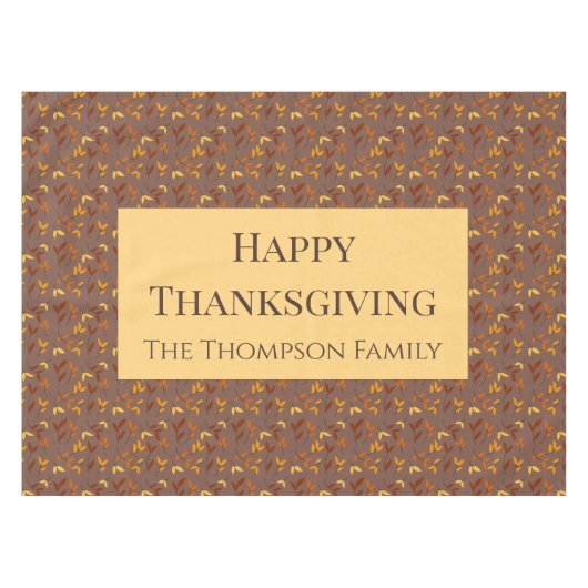 秋エレガントの葉 テーブルクロス (正面(横))