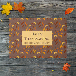 秋エレガントの葉 ドアマット