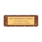 秋エレガントの葉 ラベル (正面)