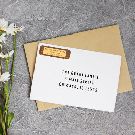 秋エレガントの葉 ラベル