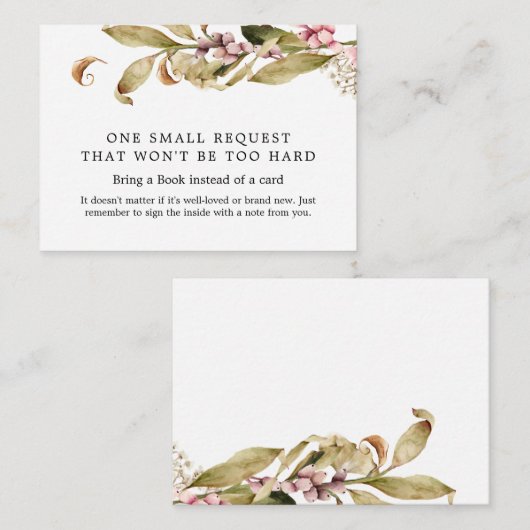 秋エレガントの赤ちゃんシャワー予約リクエスト エンクロージャーカード (正面/裏面)