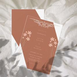 秋エレガントの2色サイドフローラ招待状 招待状