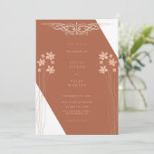 秋エレガントの2色サイドフローラ招待状 招待状 (スタンド正面)