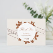 秋エレガントの2色サイドフローラ サンキューカード (スタンド正面)