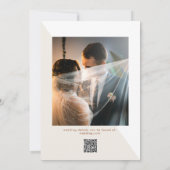 秋エレガントの2色フローラQRコードフォト結婚ズ 招待状 (裏面)