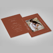 秋エレガントインラブテラコッタ結婚式招待状 招待状