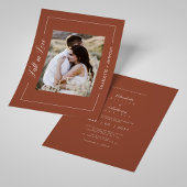 秋エレガントインラブテラコッタ結婚式招待状 招待状