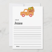 秋エレガントカボチャのカプセルのメッセージカード サンキューカード (正面)