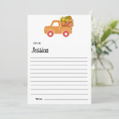 秋エレガントカボチャのカプセルのメッセージカード サンキューカード (スタンド正面)