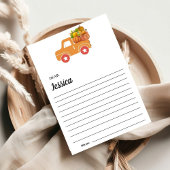 秋エレガントカボチャのカプセルのメッセージカード サンキューカード