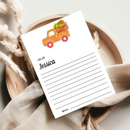 秋エレガントカボチャのカプセルのメッセージカード サンキューカード