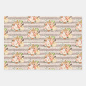 秋エレガントカボチャバラ金ゴールドグリッター ラッピングペーパーシート (正面2)