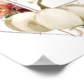 秋エレガントカボチャフローラベビーシャワーウェルカム ポスター (角)