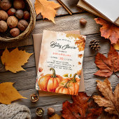 秋エレガントカボチャ水カラー金ゴールド離れベビー 招待状