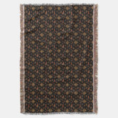 秋エレガントダシュント模様:秋の開花 スローブランケット (正面縦)