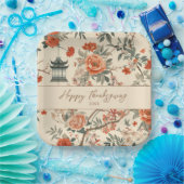 秋エレガントチノイスリーサンクスギビング ペーパープレート (パーティー)