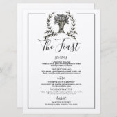 秋エレガントディナーパーティー感謝祭メニュー メニュー (正面/裏面)