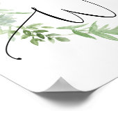 秋エレガントパンプキンウェルカムサイン ポスター (角)