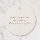 秋エレガントパンプキンズサンキュー結婚式の引き出物ラベル フェイバータグ (裏面)