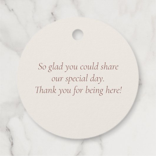 秋エレガントパンプキンズサンキュー結婚式の引き出物ラベル フェイバータグ (裏面)