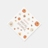 秋エレガントパンプキンブライダルシャワーフローラ スタンダードカクテルナプキン (角)