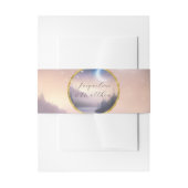 秋エレガントピーチフローラセージ水の色結婚の 招待状ベリーバンド (正面例)