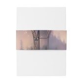 秋エレガントピーチフローラセージ水の色結婚の 招待状ベリーバンド (裏面例)