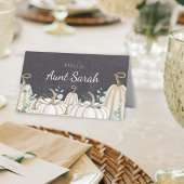 秋エレガントファームハウステーマパンプキンプレイスカード プレイスカード