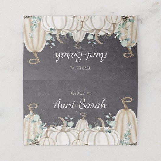 秋エレガントファームハウステーマパンプキンプレイスカード プレイスカード (外部開封)