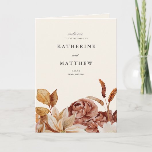 秋エレガントフローラアース結婚ーズの儀式 プログラム (正面)