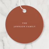 秋エレガントフローラハッピーサンクスギビング フェイバータグ (裏面)