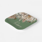 秋エレガントフローラハッピーサンクスギビング ペーパープレート (傾斜あり)