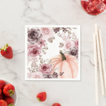 秋エレガントフローラパンプキンニュートラル水彩