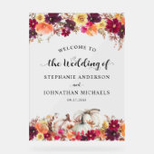 秋エレガントフローラパンプキ結婚ンズウェルカム アクリルサイン (正面)