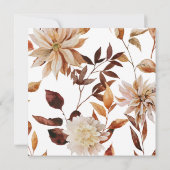 秋エレガントフローラブライダルシャワー招待 招待状 (裏面)