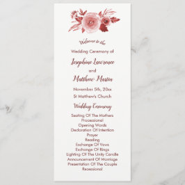 秋エレガントフローラブルゴーニュ結婚式 プログラム