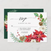 秋エレガントフローラブルゴーニュ赤面フローラ金ゴールドホール シーズンポストカード (正面/裏面)