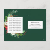 秋エレガントフローラブルゴーニュ赤面フローラ金ゴールドホール シーズンポストカード (裏面)