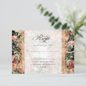 秋エレガントフローラブルゴーニュ赤面フローラ金ゴールドInv 招待状 (スタンド正面)