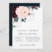 秋エレガントフローラブーケ結婚式招待状 案内状 (正面/裏面)